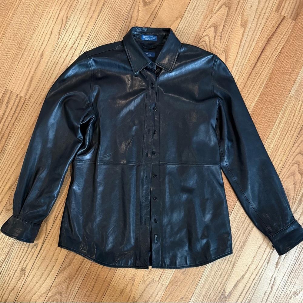 Leather Shirt - Long Sleeve Button Up